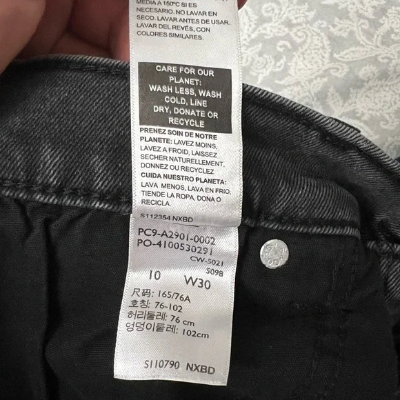 Women’s Levi’s Strauss heritage high rise kick boot grey jeans size 10 W30 - Picture 12 of 12